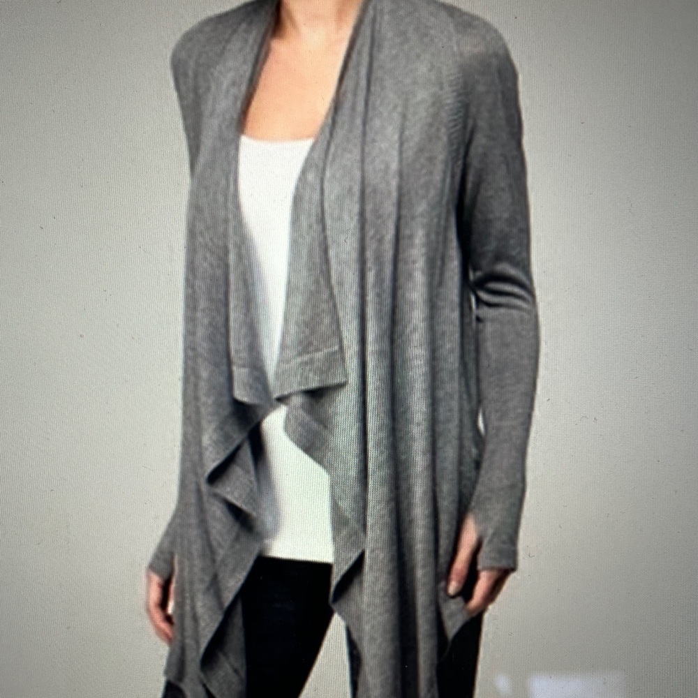 Lululemon Gray Open Front Cardigan Sweater